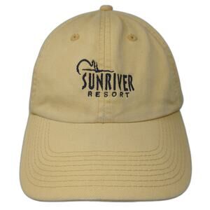 Sunriver Resort Slideback Hat Yellow One Size Embroidered Fahrenheit